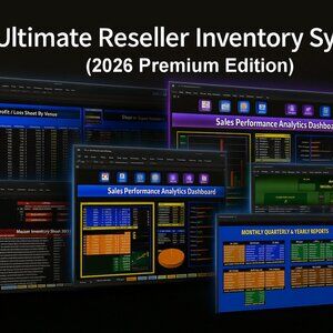 Ultimate Reseller Inventory System | Excel-Based Business Tracker | Premium